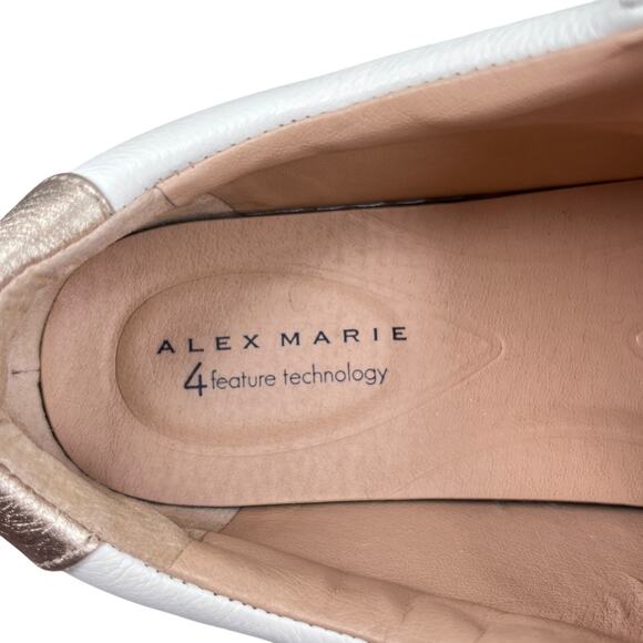 Alex Marie Wrenna Pearl Stud Embellished Leather Platform Sneakers 9M - Picture 7 of 10